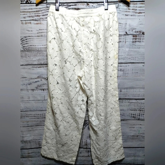 Gap Dreamwell Eyelet‎ Pants White size Small Coverup Swim Pajamas Comfy Lace - Picture 4 of 7